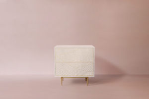 BG_Shamsian_Dhow - Bedside Chest of Drawers - White Brass